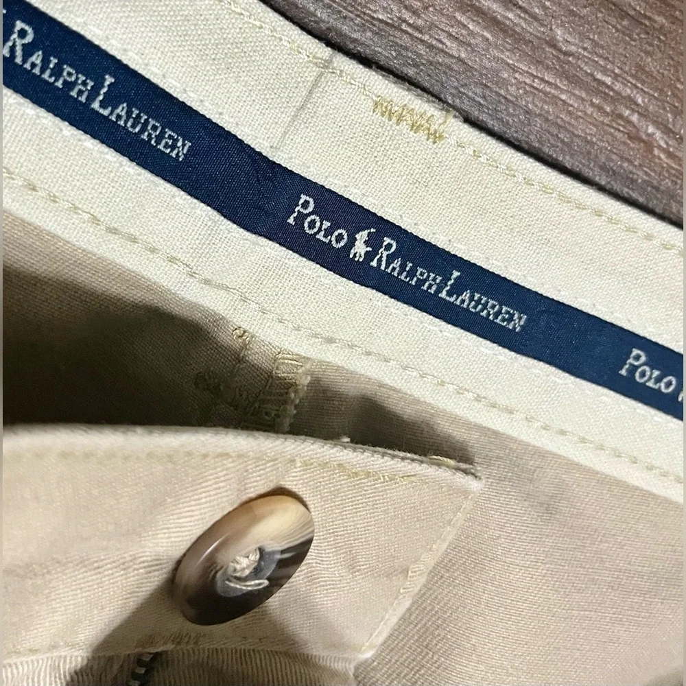 Polo‎ Ralph Lauren Beige Khaki Straight-Leg Chino Pants Size 40x32